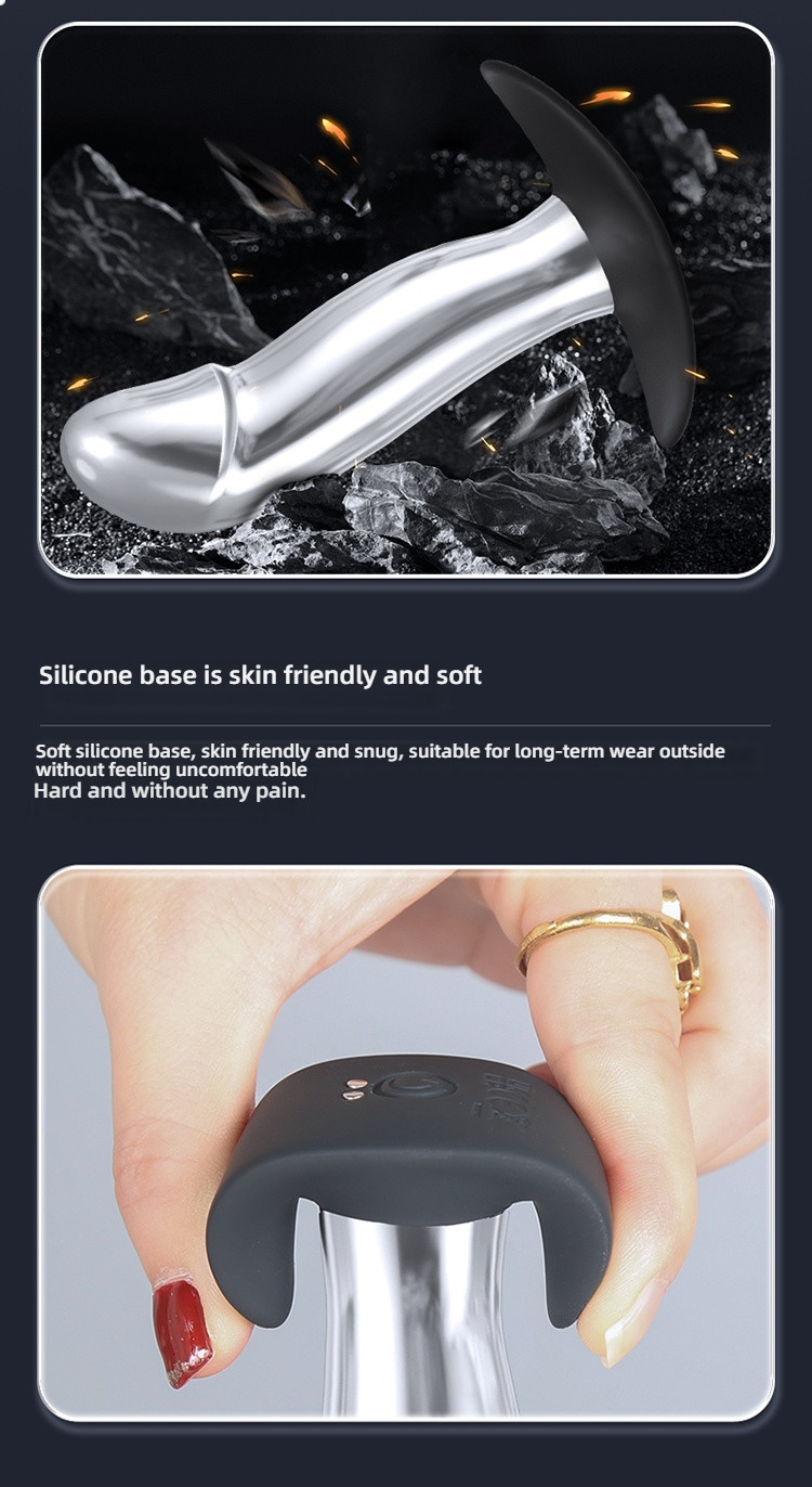 Yunman Silver Bright Anal Stopper - Wanyue Wear Anal Stopper Shock Remote Control Version for Going Out
