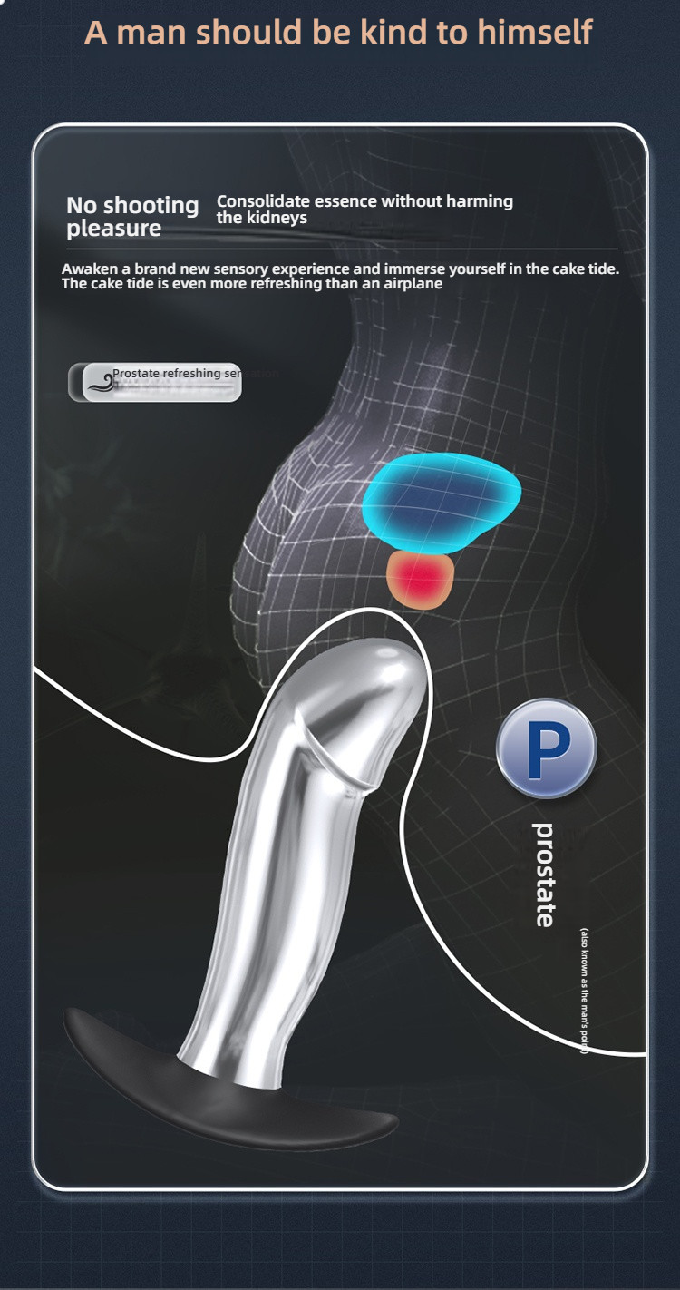 Yunman Silver Bright Anal Stopper - Wanyue Wear Anal Stopper Shock Remote Control Version for Going Out