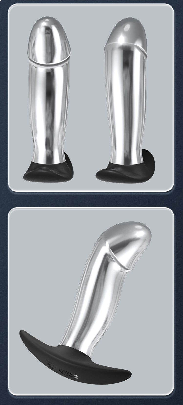 Yunman Silver Bright Anal Stopper - Wanyue Wear Anal Stopper Shock Remote Control Version for Going Out