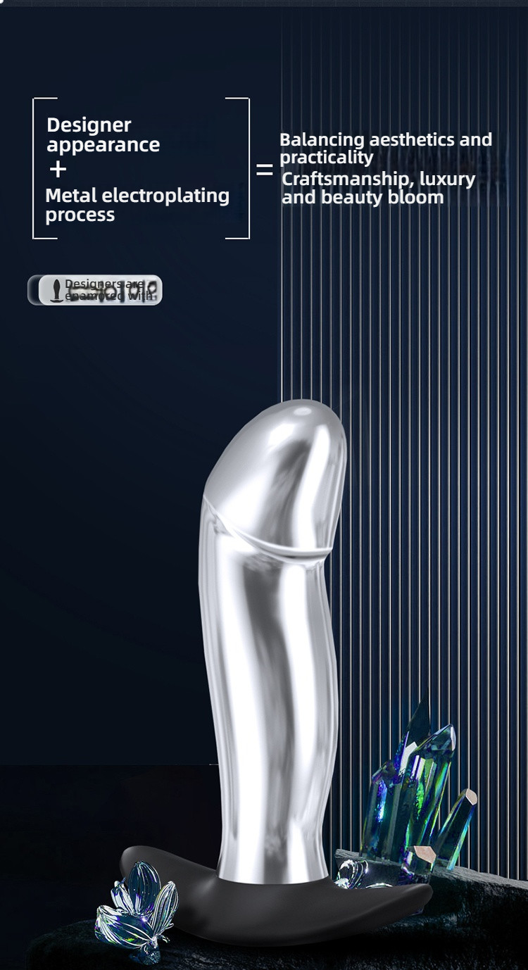 Yunman Silver Bright Anal Stopper - Wanyue Wear Anal Stopper Shock Remote Control Version for Going Out