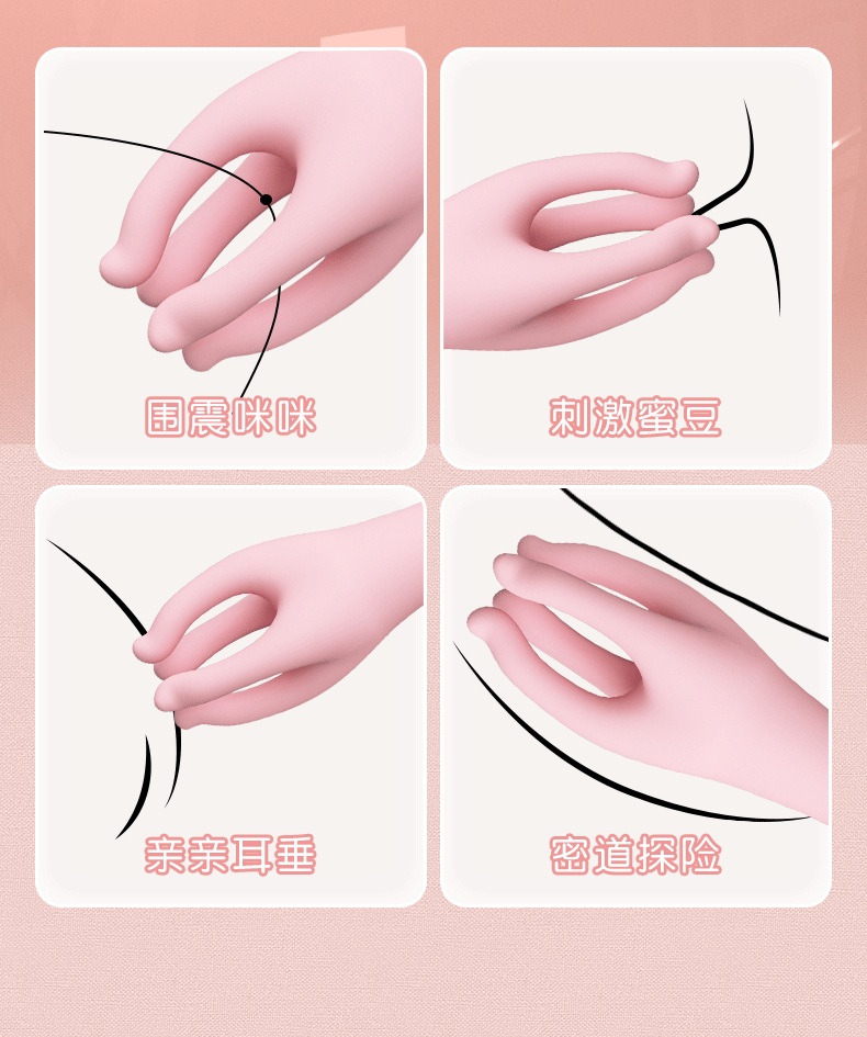 Yunman foreplay cake hand 4D shaking and rotating tentacle teasing device