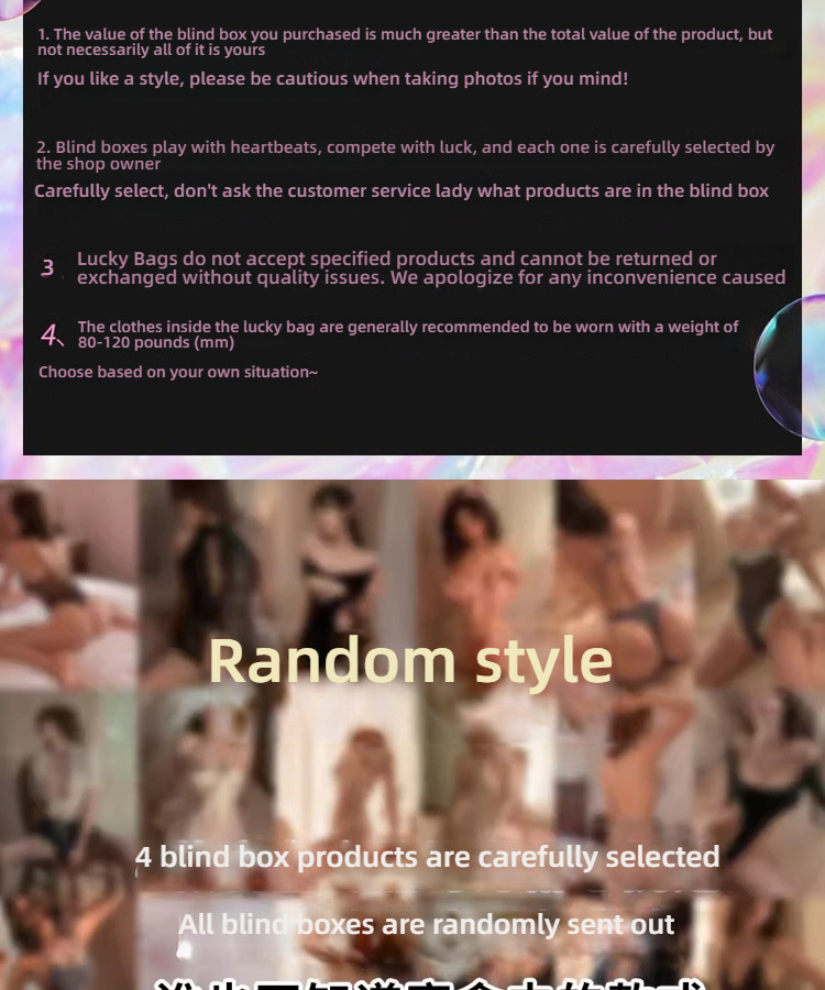 Sex lingerie heartbeat blind box