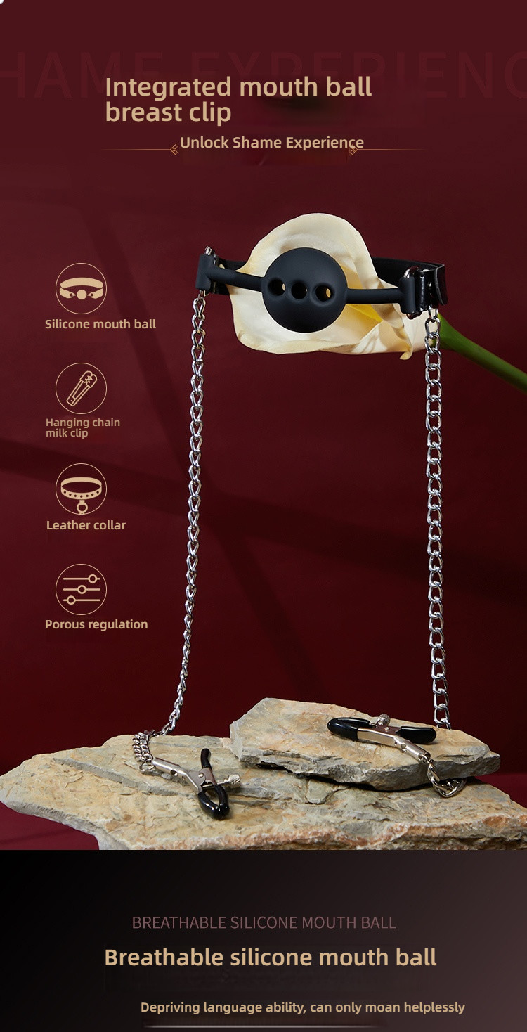 Meijianu saliva ball breast clip adjustable collar integrated prop