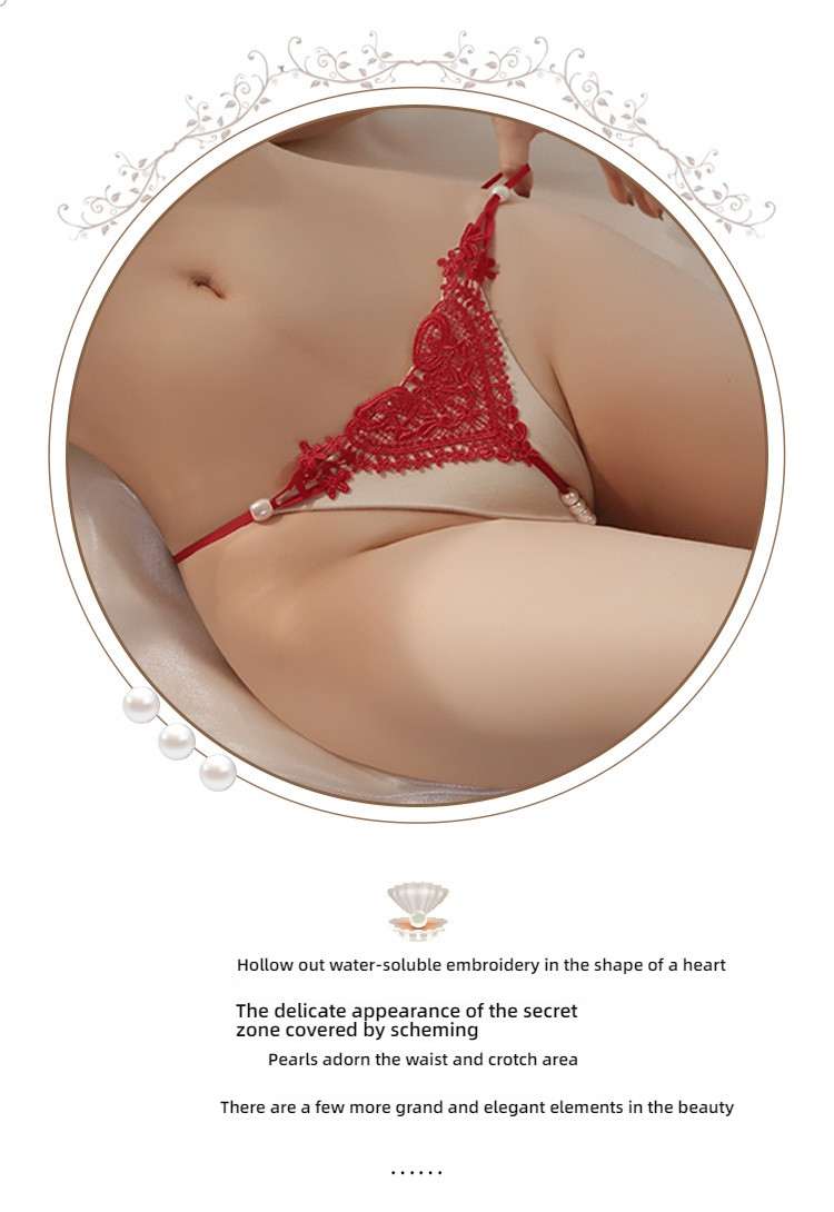 Fei Mu patchwork lace sexy three-point white lingerie set