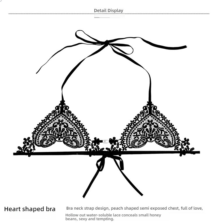 Fei Mu patchwork lace sexy three-point white lingerie set