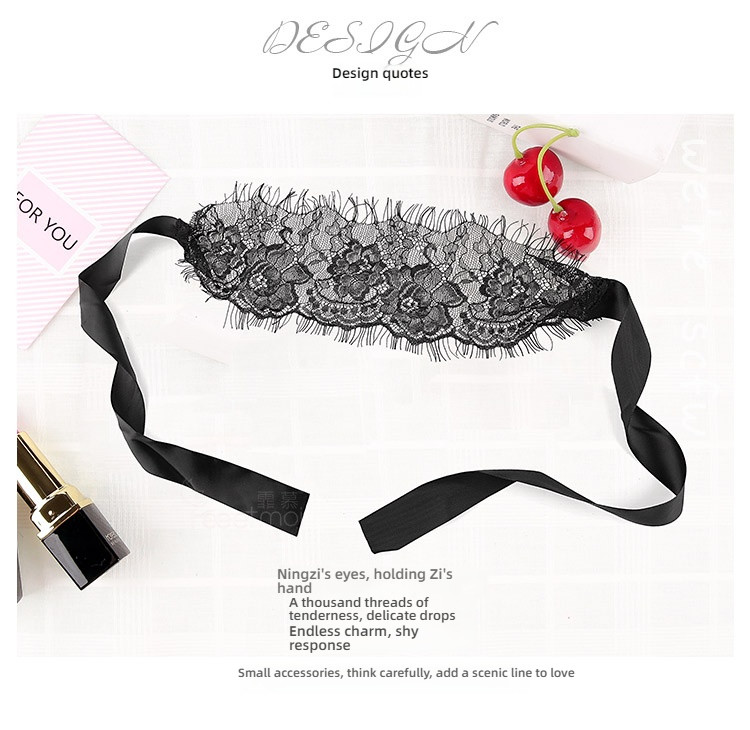 Fei Mu's Yellow Perspective Lace Eye Mask
