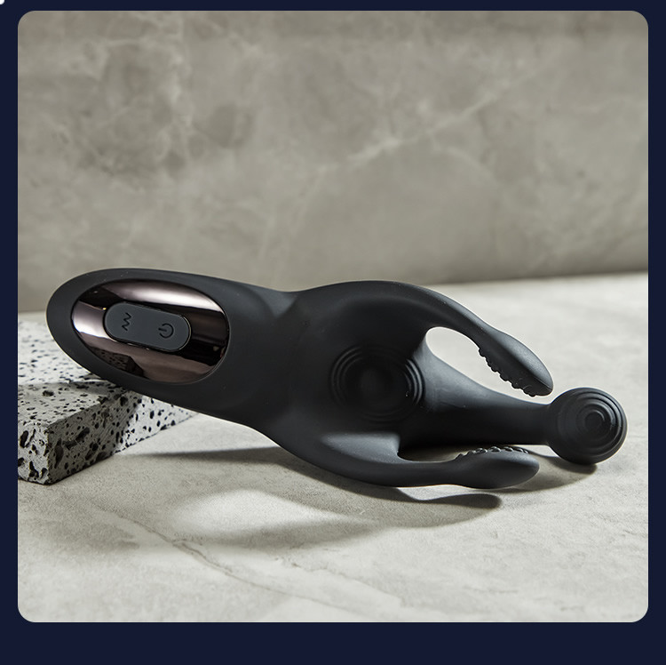 Mimo Neo's Three Triggered Beating Shocking Turtle Head Practice Massager Black