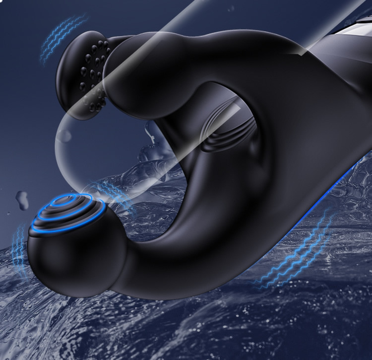 Mimo Neo's Three Triggered Beating Shocking Turtle Head Practice Massager Black