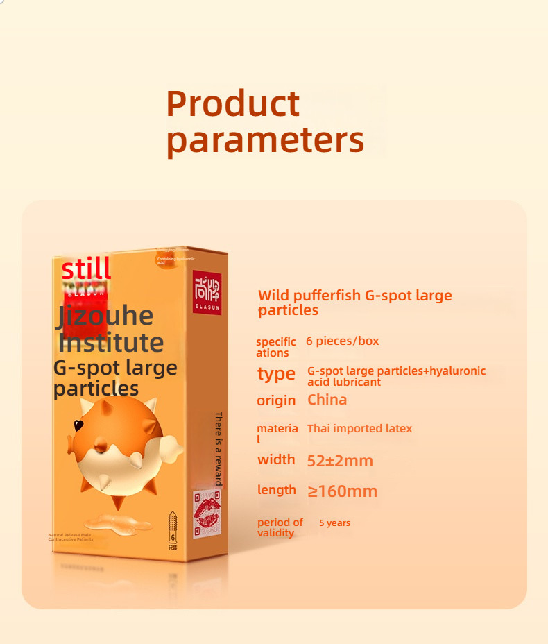 Shangpai Hyaluronic Acid Rampage Pufferfish G-Spot Large Particles Set of 6