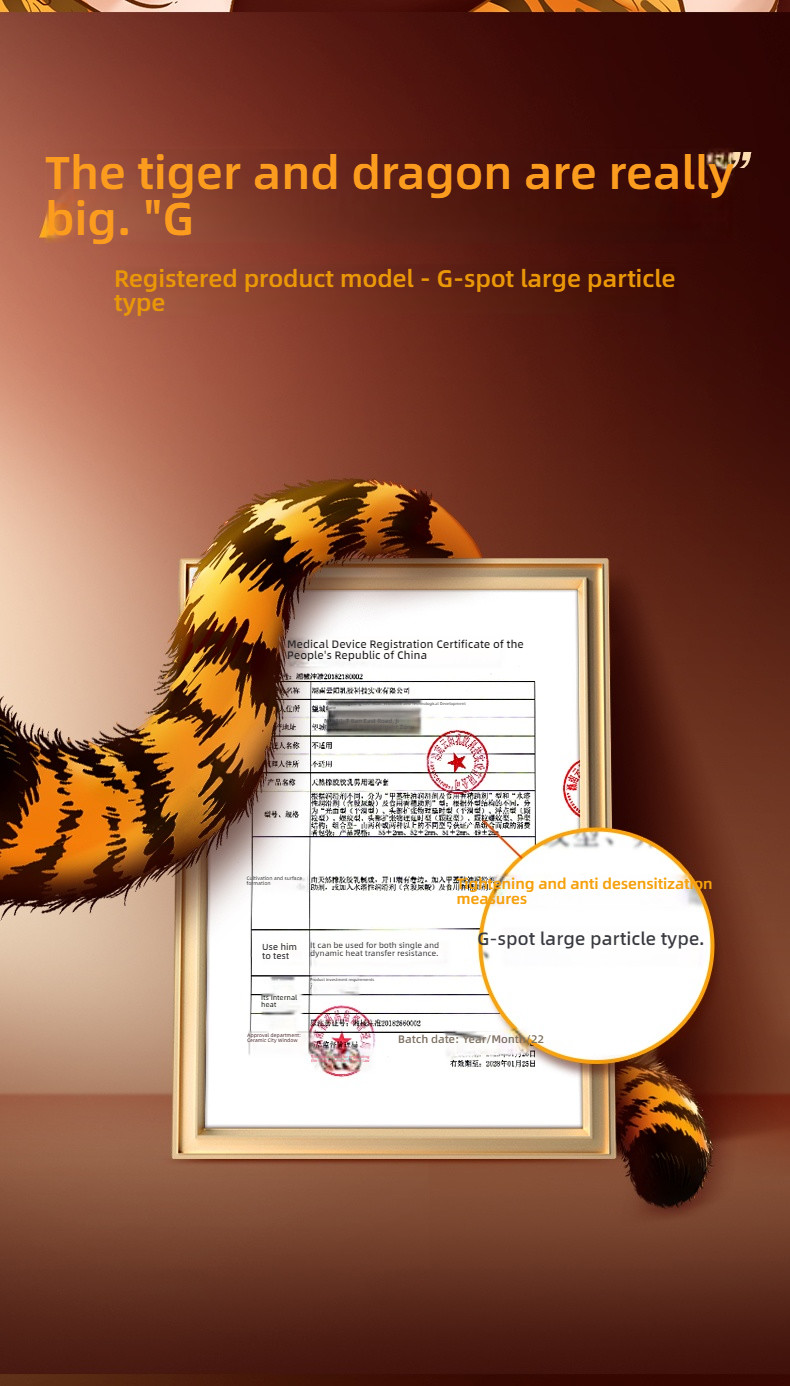 Shangpai Hyaluronic Acid Burr Tiger Tail Whip G-spot Large Particle Set of 6
