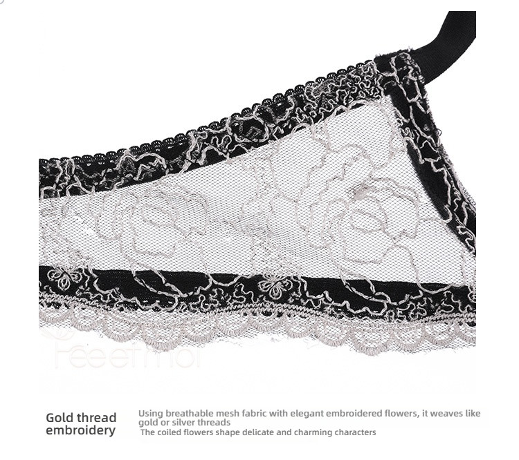 Feimu three-point embroidery hollow steel scam outfit
