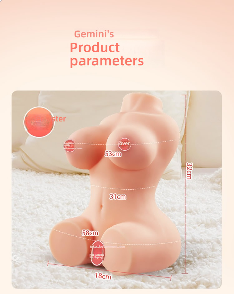 COC Big and Small sisters Blossom Crispy Breast Honey Peach Hip Half length Doll 7 kg