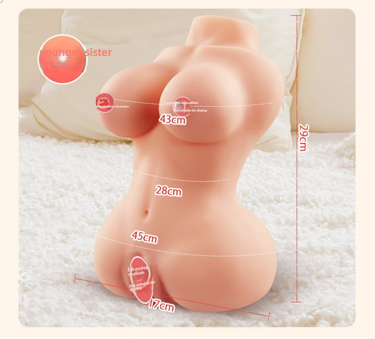COC Big and Small sisters Blossom Crispy Breast Honey Peach Hip Half length Doll 7 kg