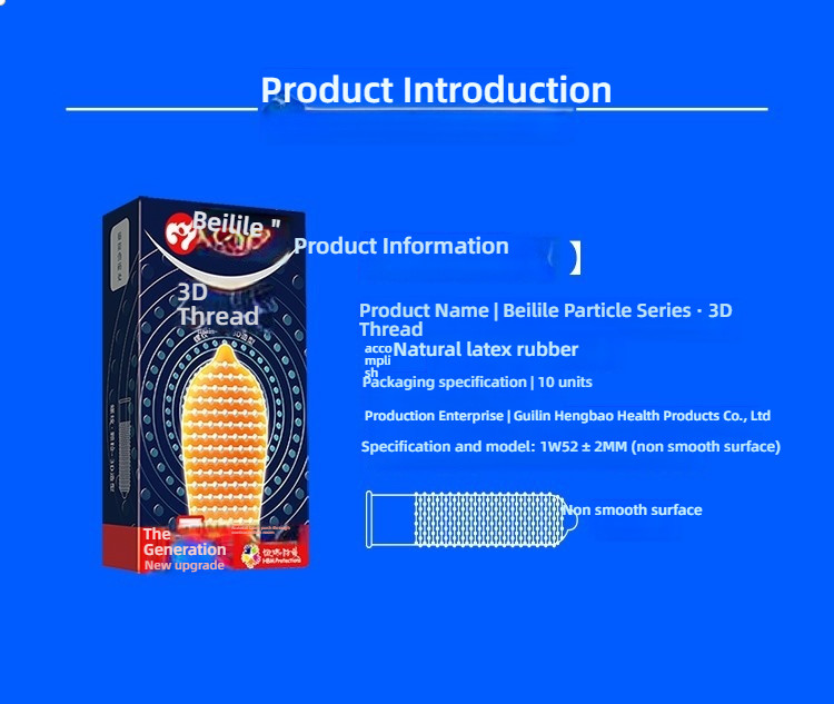 Beilile 3D Wolf Teeth Condoms 10 pieces/box