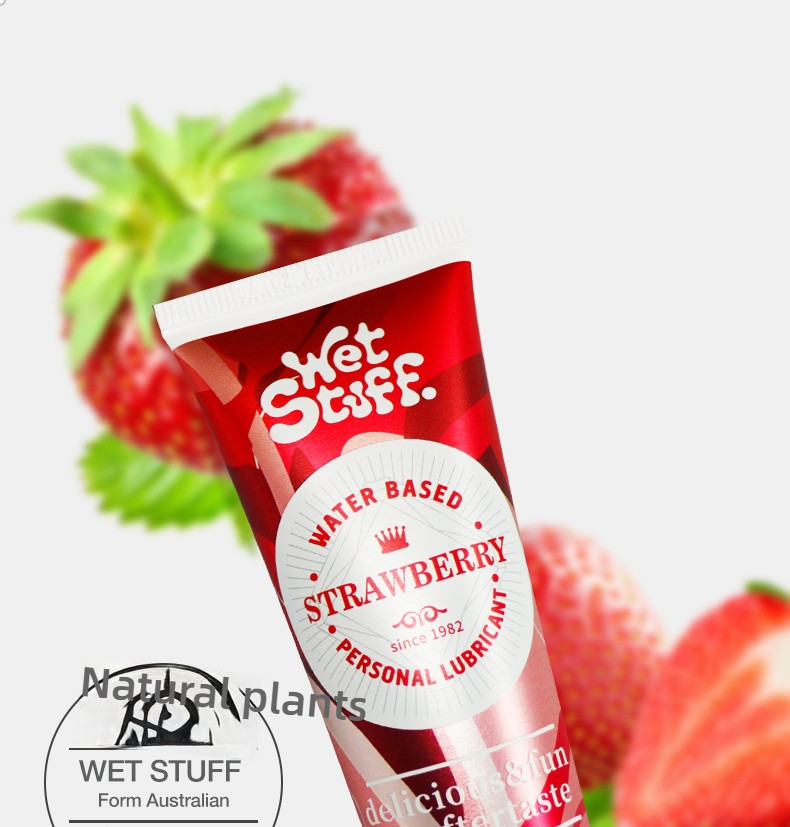 Wet Stuff Strawberry Fruit Flavor Australian Imported Lubricant 100g