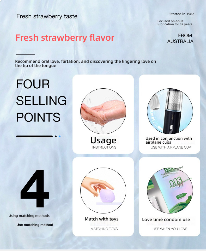 Wet Stuff Strawberry Fruit Flavor Australian Imported Lubricant 100g