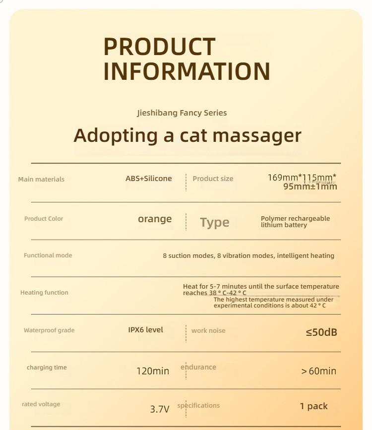 Jieshibang Fancy Series Adopts a Cat Massager