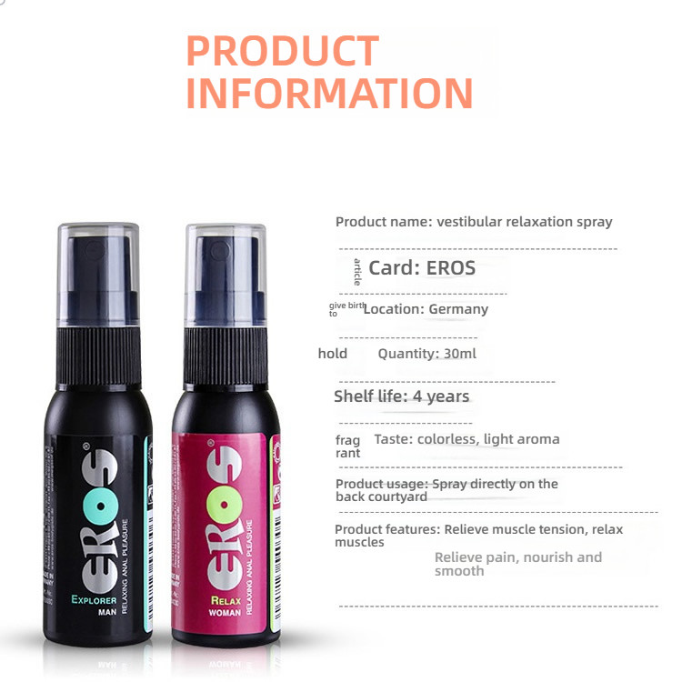 Eros Relaxed spray for men and women's backyard