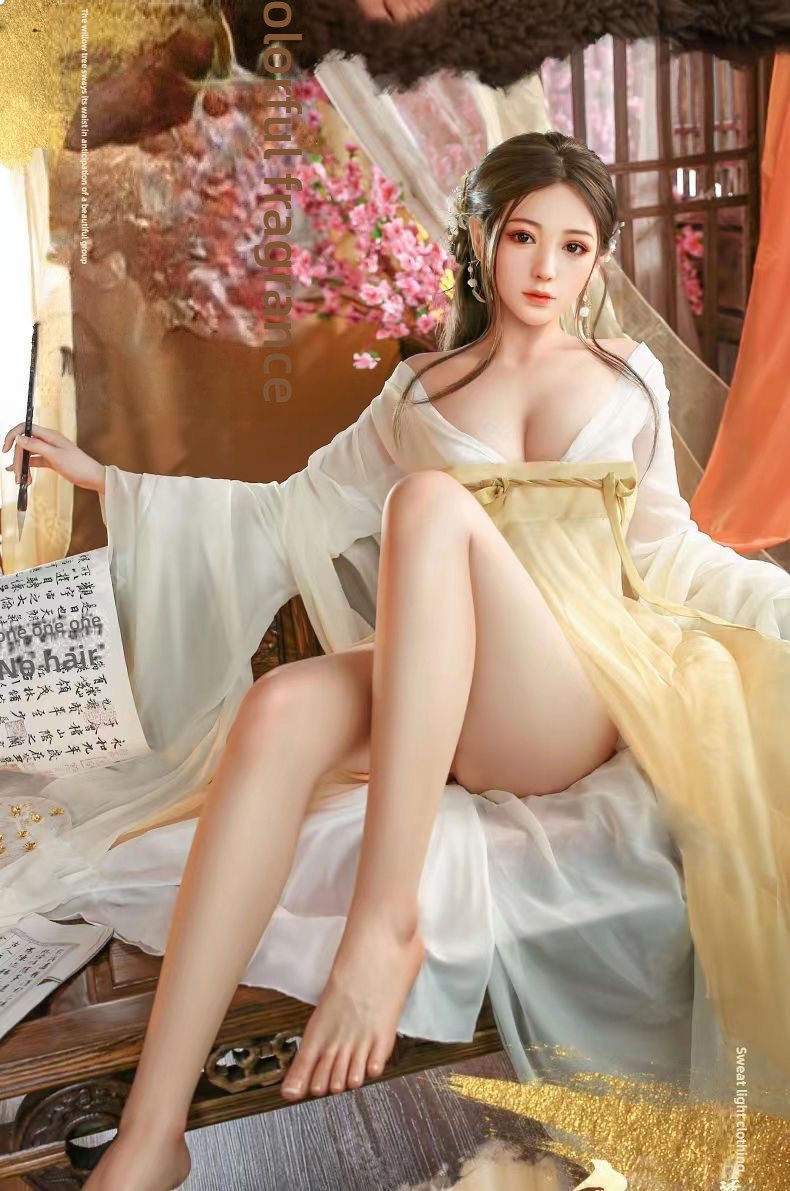 Silicone doll hair transplant full body solid real person version with skeleton, adult products for men, insertable smar