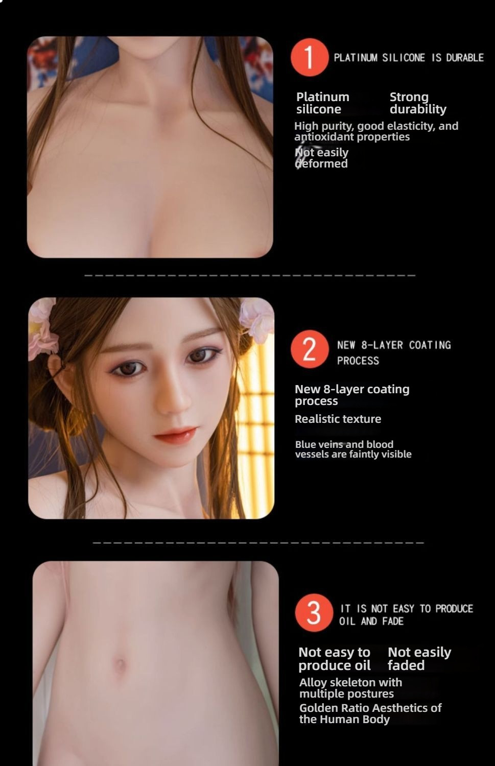 All solid doll, new silicone non inflatable full body with skeleton, wife, big chest, beautiful woman, adult sex toy