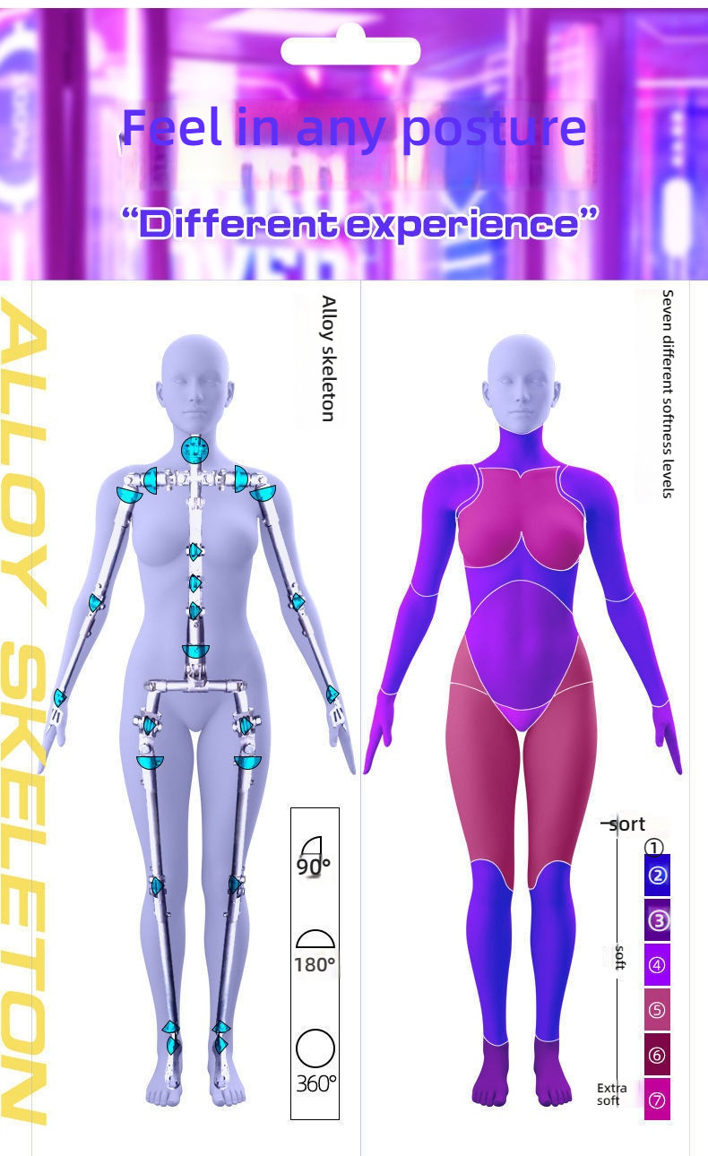 Full body doll, silicone hair transplant, non inflatable doll, real life version, sex toy, men's wife with skeleton, adu