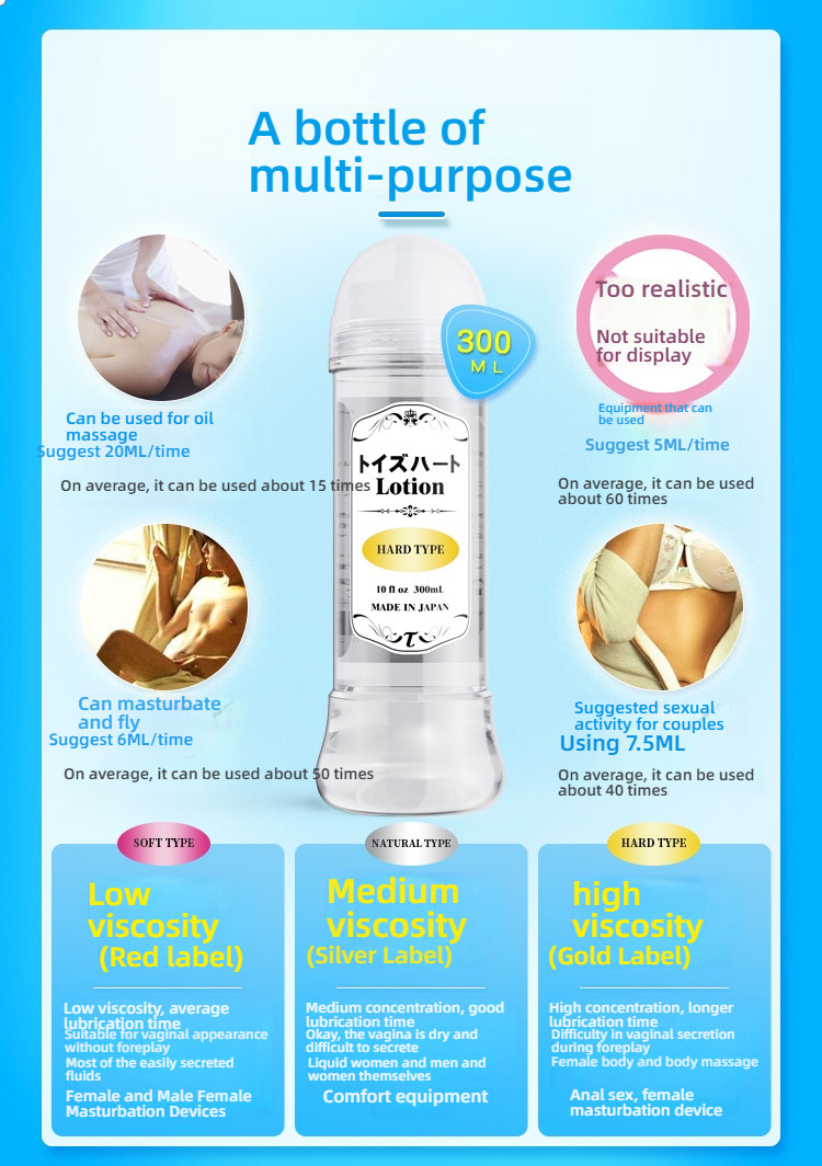 Zihaote high viscosity long-lasting moisturizing and anti astringent lubricant imported from Japan, 300ml