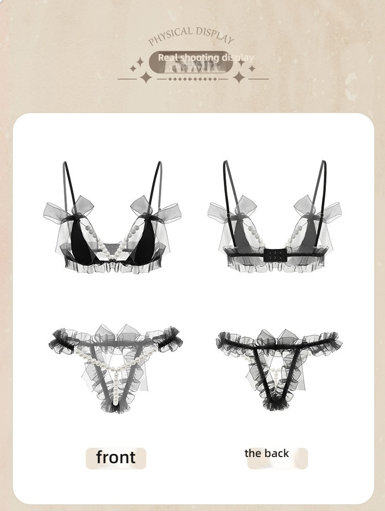 Feimu lace translucent pearl string decoration three-point style