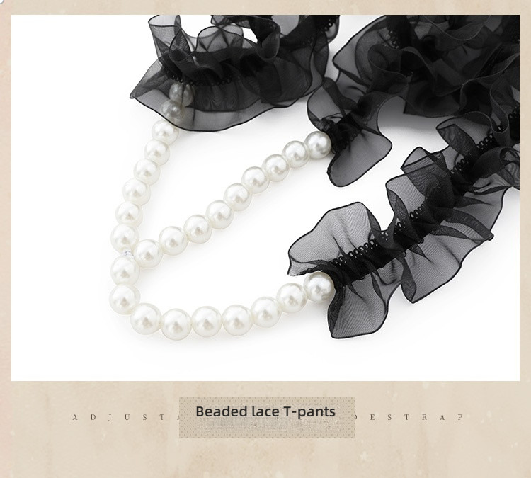 Feimu lace translucent pearl string decoration three-point style
