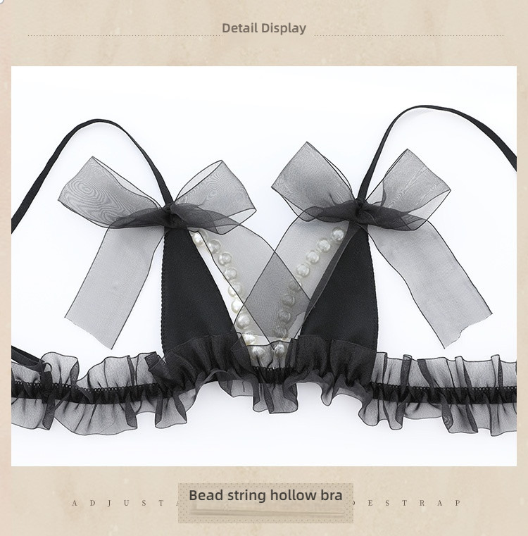 Feimu lace translucent pearl string decoration three-point style