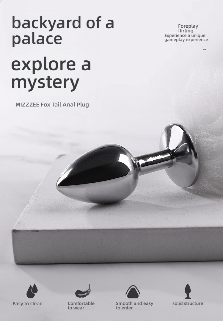 Mysterious Blue Fox Tail Metal Anal Plug
