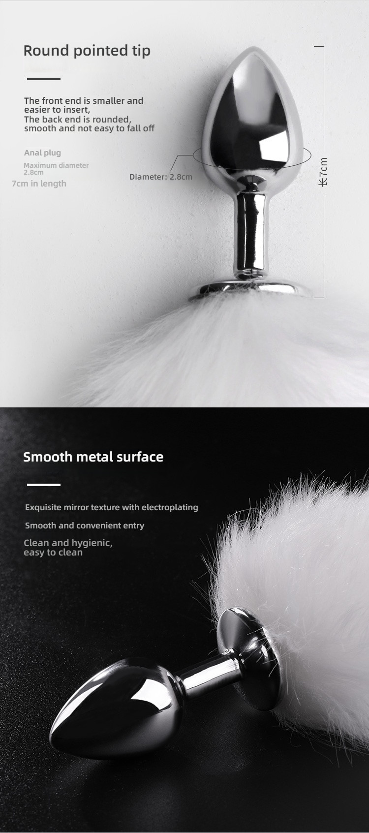 Mysterious Blue Fox Tail Metal Anal Plug