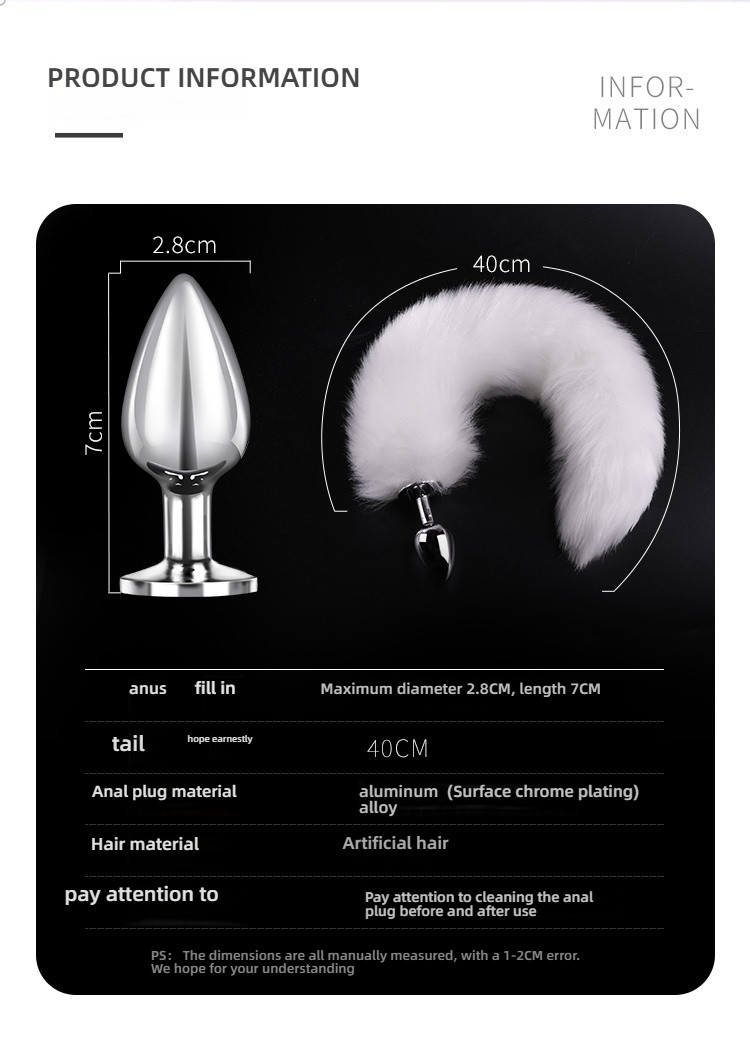 Mysterious Blue Fox Tail Metal Anal Plug