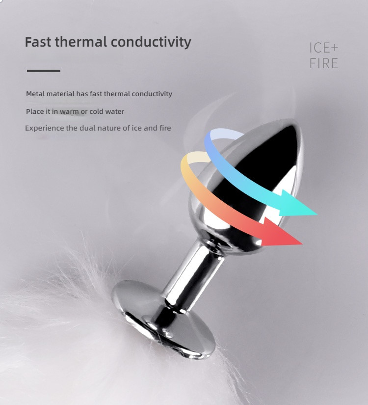 Mysterious Blue Fox Tail Metal Anal Plug