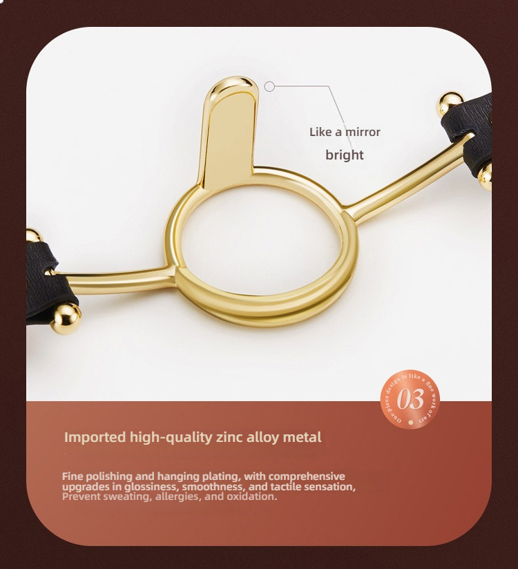 RoomFun forced mouth opening gold O-shaped mouth holder