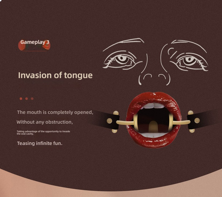 RoomFun forced mouth opening gold O-shaped mouth holder