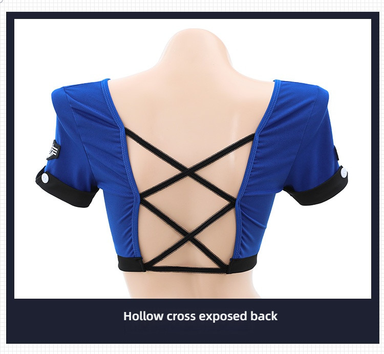 Fei Mu Temptation Flight Attendant Hollow Naked Back Split Set