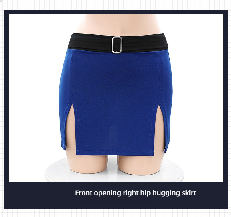 Fei Mu Temptation Flight Attendant Hollow Naked Back Split Set