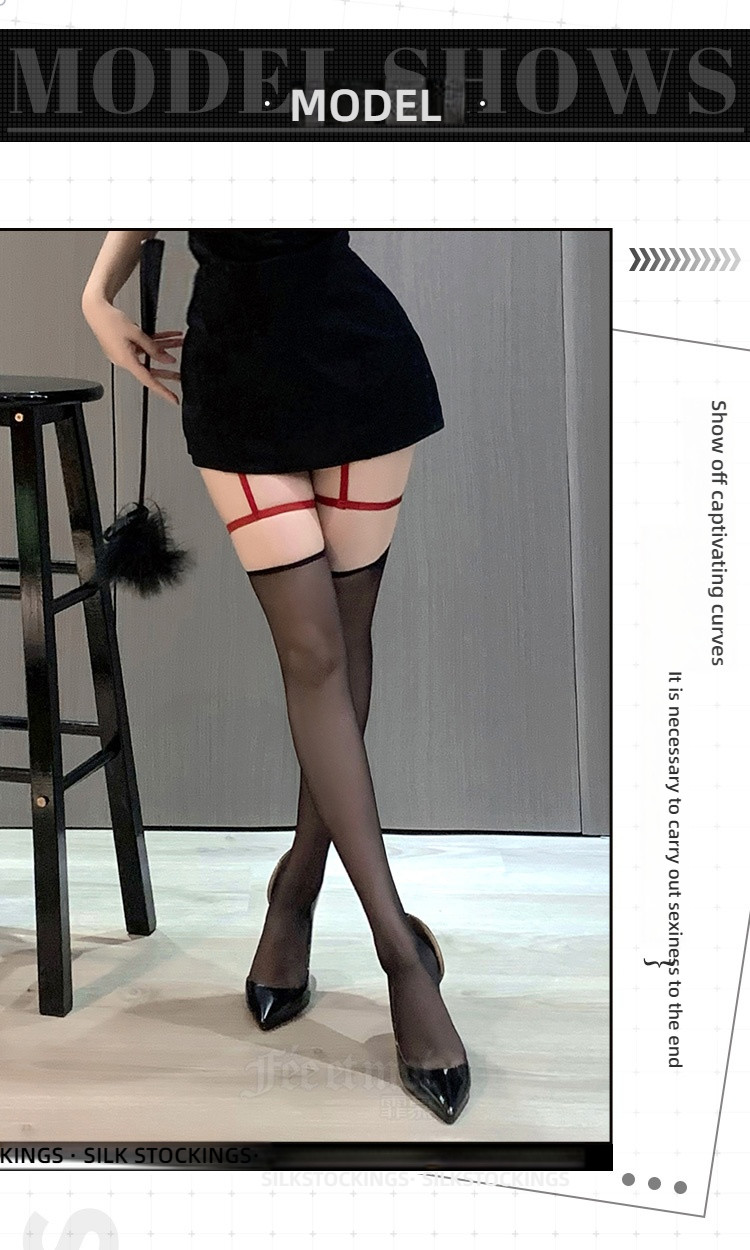 Fei Mu [Sister loves to wear] sexy lace garter belt one-piece pantyhose