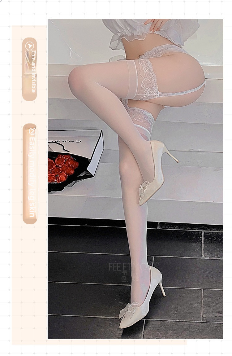 Fei Mu sexy lace suspender one-piece sock set (including underwear)