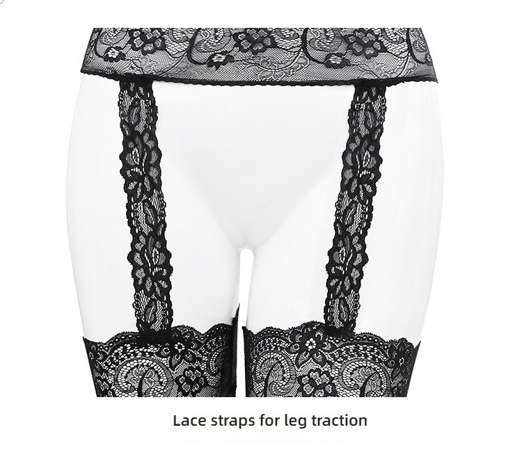Fei Mu sexy lace suspender one-piece sock set (including underwear)