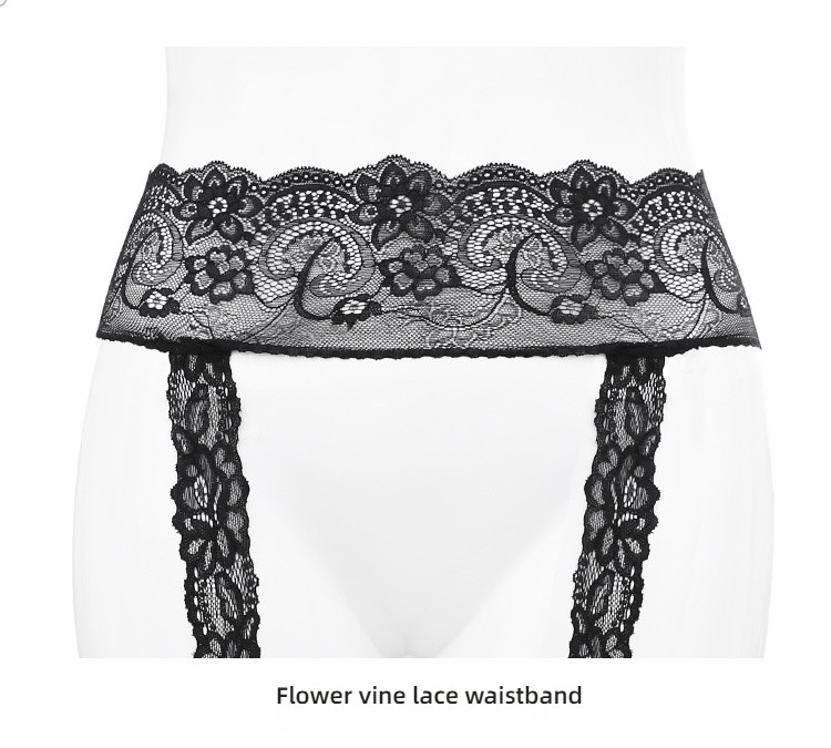 Fei Mu sexy lace suspender one-piece sock set (including underwear)