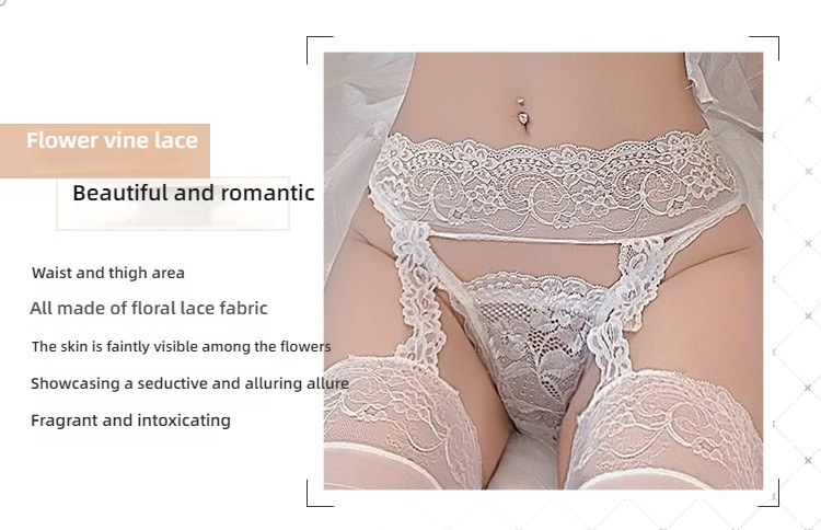 Fei Mu sexy lace suspender one-piece sock set (including underwear)