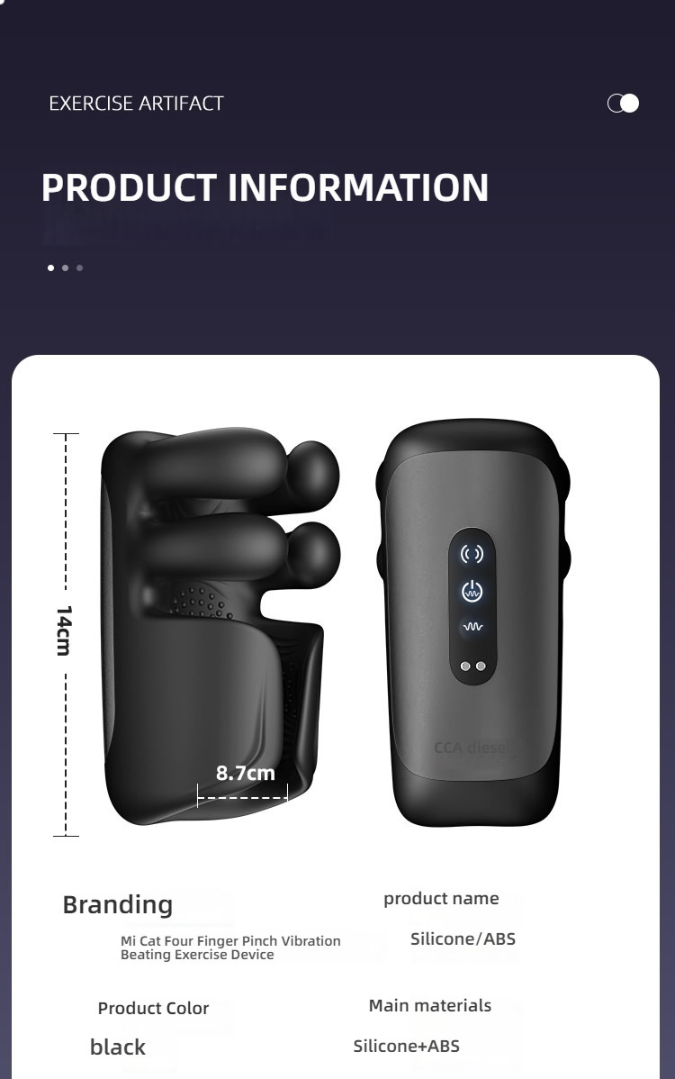 Mi Cat Four Finger Pinch Shocking Beating Hammer Black