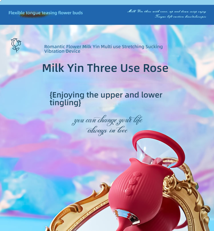 Romantic Flower Milk Yin Multi use Stretching Sucking Shock Device