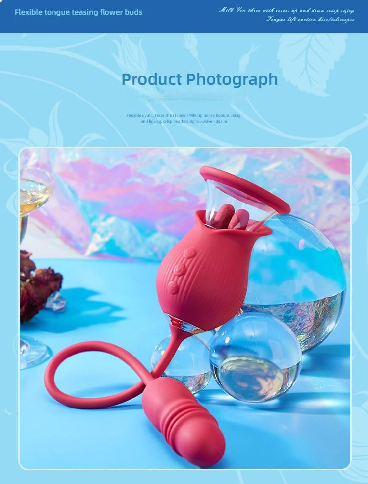 Romantic Flower Milk Yin Multi use Stretching Sucking Shock Device