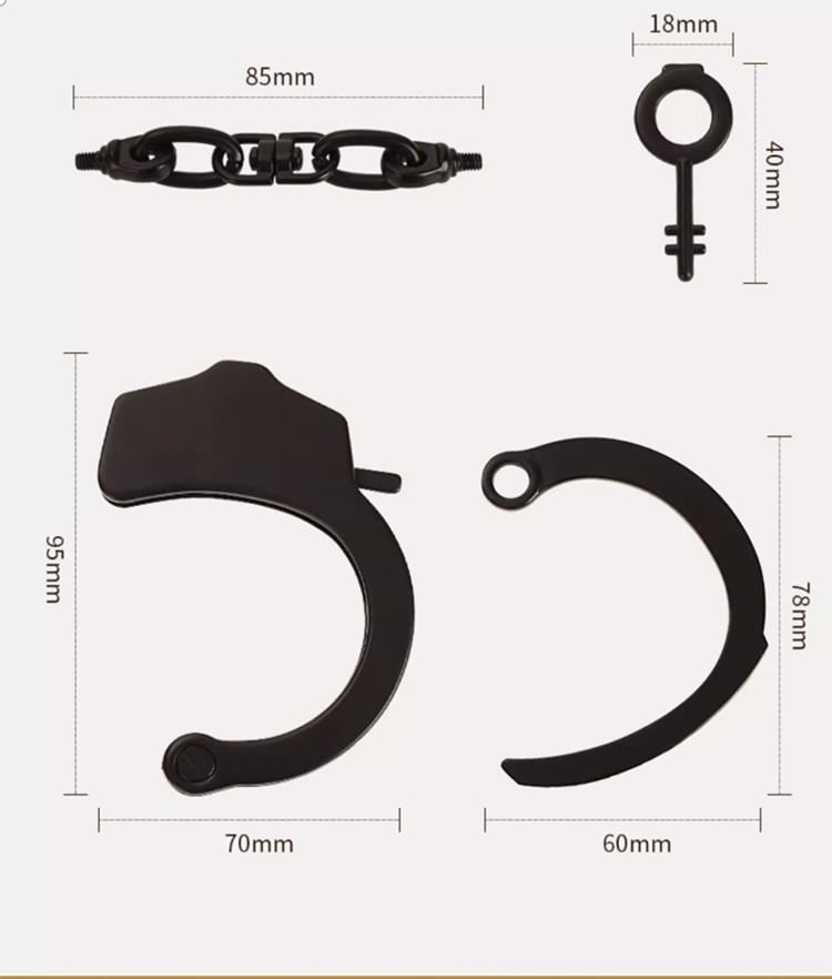 RoomFun restrained alloy handcuffs black