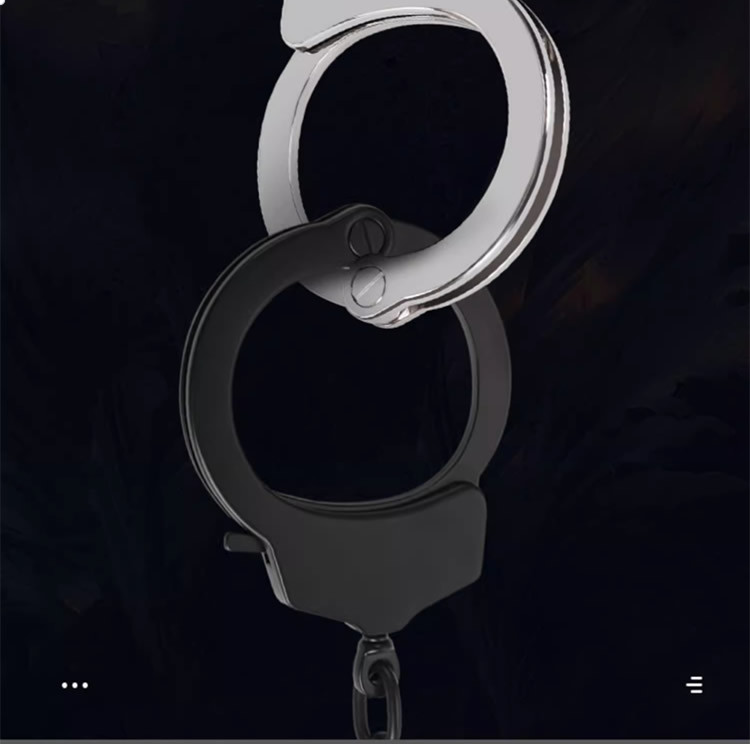 RoomFun restrained alloy handcuffs black