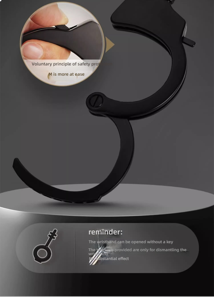 RoomFun restrained alloy handcuffs black
