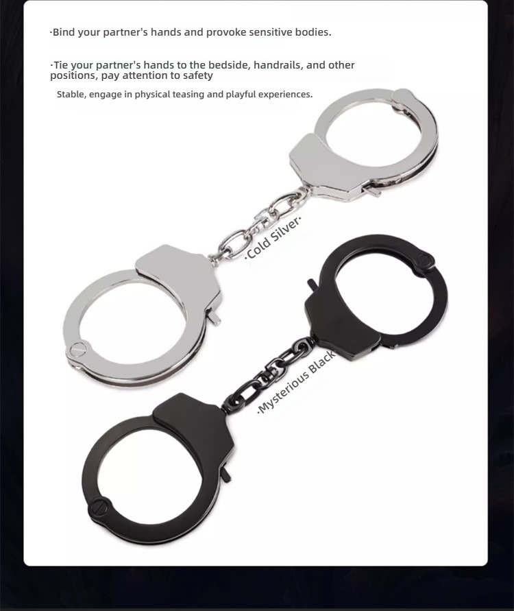 RoomFun restrained alloy handcuffs black