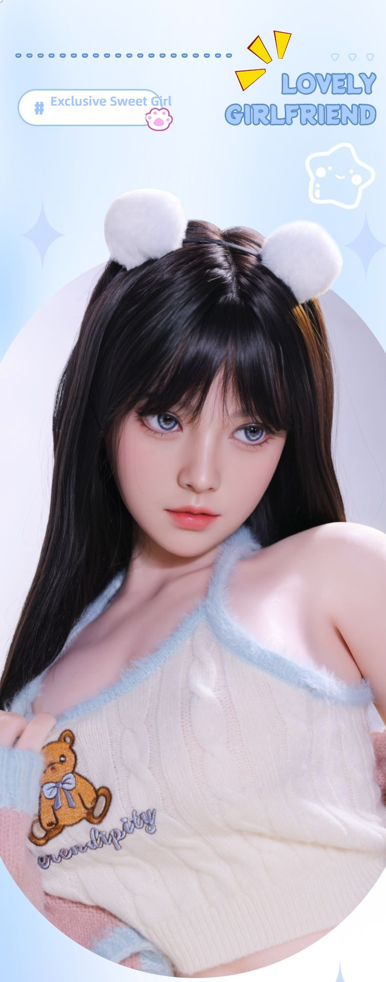 Sweet and Royal Sister Girlfriend - Mido (G027-Y10) Solid Doll 158cm Silicone Head Hair Transplant